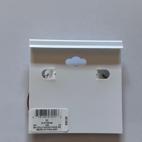 And Now This 18K Gold Over Brass 3" Hoop Earrings - Picture 4 of 4